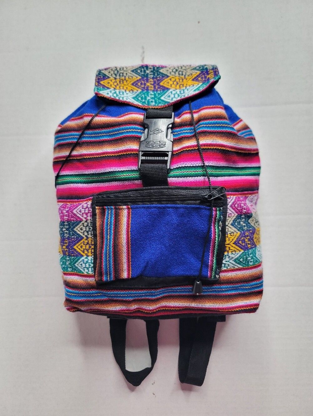Colorful Striped Ethnic-Pattern Women’s Mini Backpack